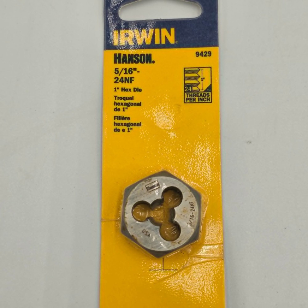 Irwin 9429 Hanson 5/16 in-24 NF Machine Screw High Carbon Steel SAE Hexagon Die